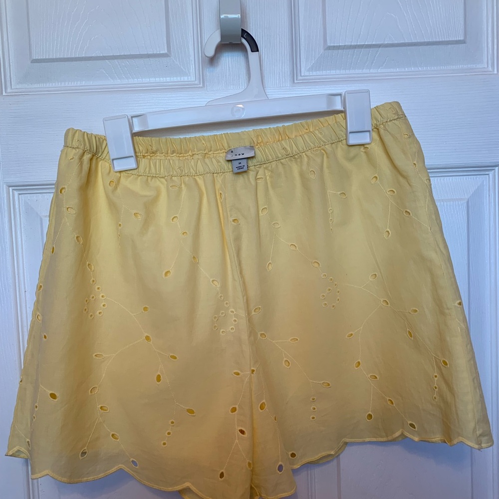 a new day Yellow Eyelet Women's Shorts
